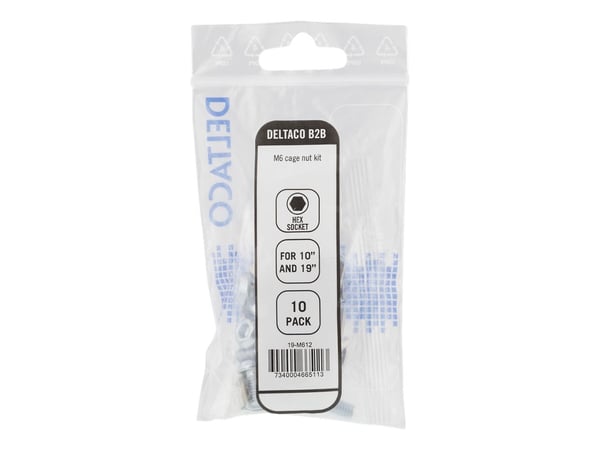 Deltaco 19-M612, Ruuvipakkaus, M6, 10 kpl