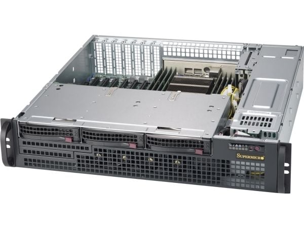 Supermicro SC825M BTQC-R802LPB - Rackmonterbar 2U - forbedret og utvidet ATX - SATA/SAS - hot-swap 800 watt - svart