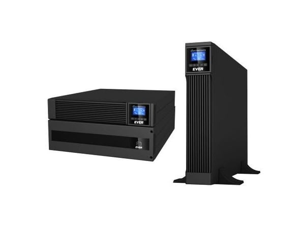 EVER Powerline RT Plus 6000 - UPS (rackmonterbar/ekstern) - AC 230 V - 6000 watt - 6000 VA - enkeltfase - uten batteri - RS-232, USB - utgangskonta...