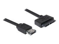 DeLOCK Cable eSATAp / Slimline SATA13pin, 0.5m, 0,5 m, eSATAp, Musta