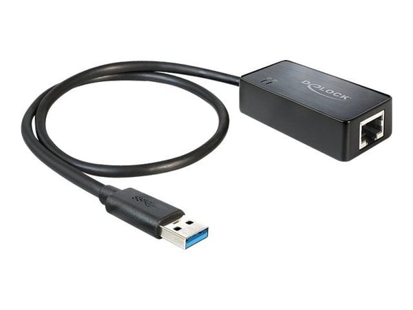Delock Adapter USB 3.0 > Gigabit LAN 10/100/1000 Mb/s - Nettverksadapter - USB 3.0 - Gigabit Ethernet
