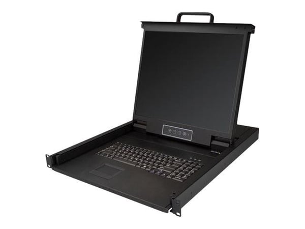StarTech Rackmount KVM Console, Single Port VGA KVM with 19" LCD Monitor for Server Rack, Fully Featured Universal 1U LCD KVM Drawer with Cables & ...