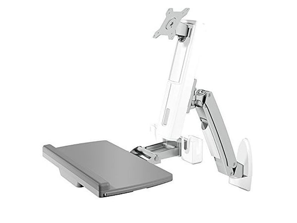 ICY BOX IB-MS600-W - Monteringssats - för LCD-skärm/PC-utrustning - plast, stål, aluminiumlegering - vit - skärmstorlek: upp till 24 tum - monterba...