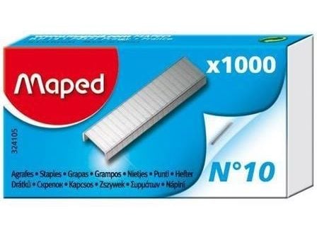 Maped 324105, Niittipakkaus, Kiinnitys, 1000 niitit, ?10, Metallinen, Paperi