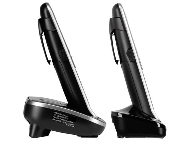 Panasonic KX-TGJ322GB - Trådløs telefon - svarersystem med anrops-ID - DECT - svart + ekstra håndsett