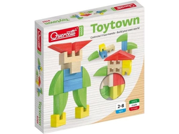 Quercetti Toytown puupalikat 15el (040-0703)