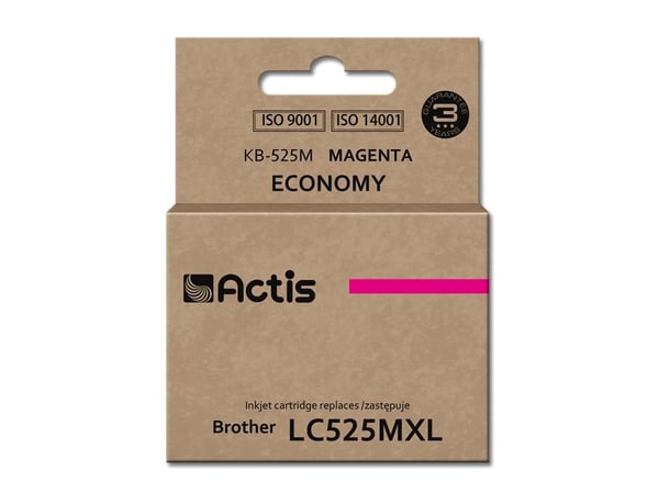 Actis KB-525M, Standard utskriftsproduksjon, Fargestoffbasert blekk, 15 ml, 1 stykker, Enkeltpakke