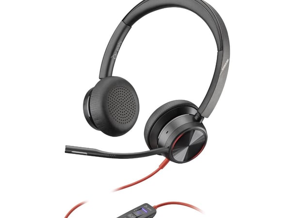 POLY Blackwire 8225, Koblet med ledninger (ikke trådløs), Kontor/kundesenter, 20 - 20000 Hz, 186 g, Hodesett, Sort