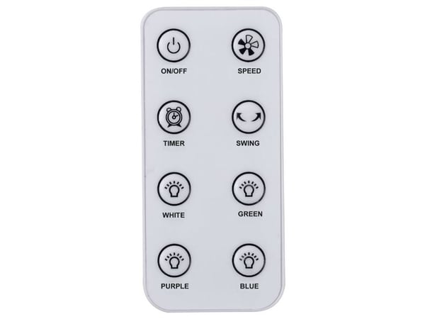 Guzzanti GZ1408, Bladløs husholdningsvifte, Hvit, Gulv, Bord, 60°, Berøring, 7,5 timer