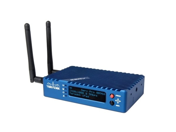 Teradek Serv Pro, 1920 x 1080 piksler, AV-sender, Ledning & Trådløs, Blå