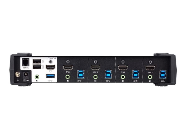ATEN CS1824 KVMP Switch - Omkopplare för tangentbord/video/mus/ljud/USB - 4 x KVM/ljud/USB - 1 lokal användare - skrivbordsmodell