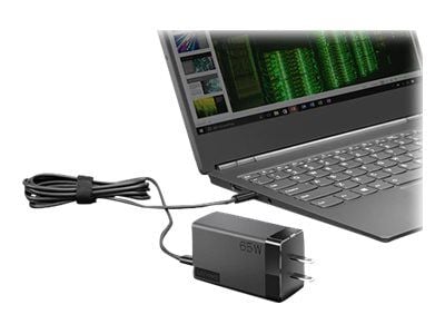 Lenovo 65W USB-C Travel Adapter - Strømadapter - AC 100-240 V - 65 watt - svart
