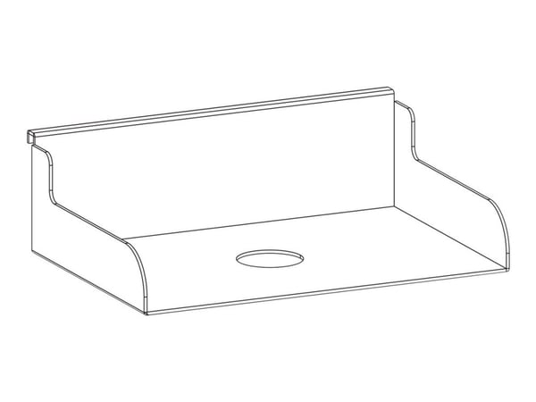 DELTACO Office - Filholder - 180 x 120 mm - matt hvit