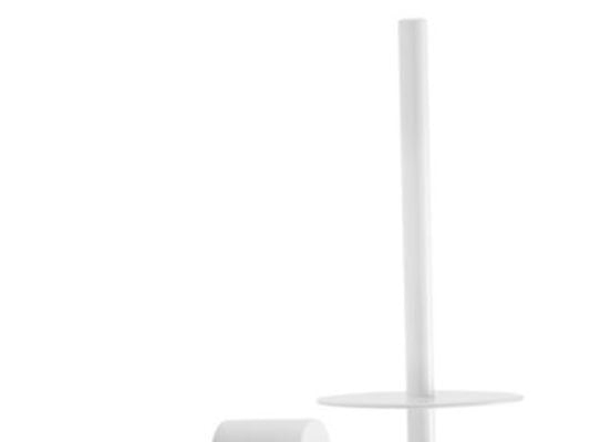 Reservepapirholder m/plade mat hvid