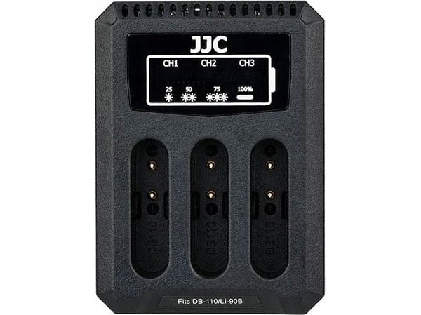 JJC trippellader USB til Olympus Li-90b/Li-92b og Ricoh DB-110 JJC trippellader USB til Olympus Li-90b/Li-92b og Ricoh DB-110
