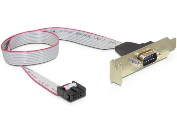 Delock Slot Bracket > 1 x Serial - Serielt panel - DB-9 (hann) til 9-pins IDC (hunn) - 40 cm