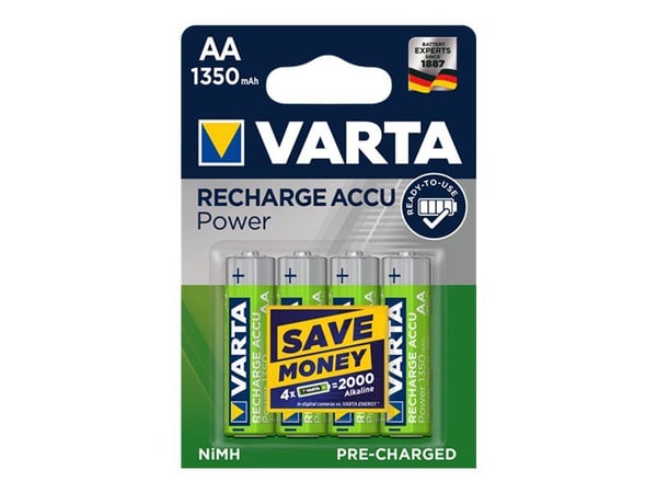 Varta - Batteri AA type - NiMH - (genopladelige) - 1350 mAh (pakke med 4)