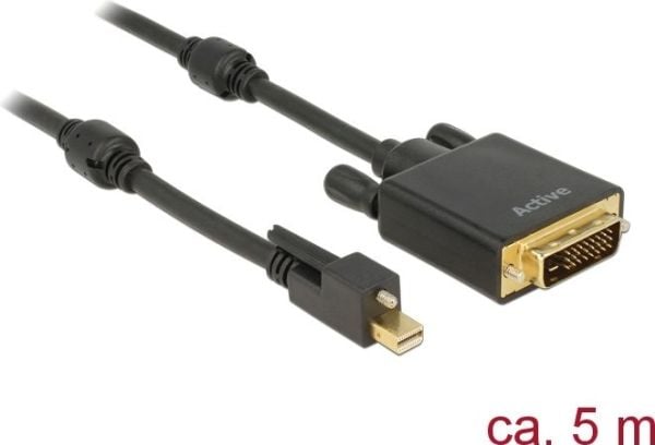 DeLOCK 85637, 5 m, Mini DisplayPort, DVI, Uros, Uros, Kulta