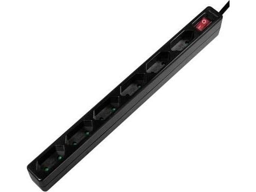 LogiLink LPS238B, 1,5 m, Sisätila, IP20, Musta, 6 AC-pistorasia(a), 250 V