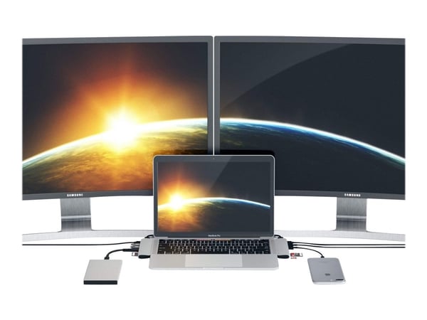 Satechi Aluminum Type-C Pro Hub Adapter - telakointiasema - USB-C / Thunderbolt 3 - HDMI