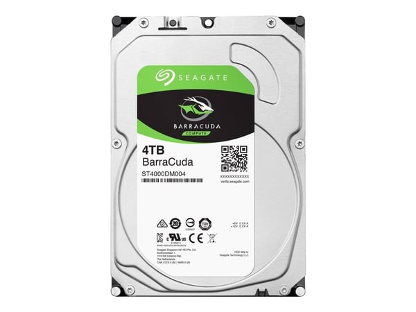 Seagate Barracuda ST4000DM004 - Hårddisk - 4 TB - inbyggd - 3.5" - SATA 6Gb/s - 5400 rpm - buffert: 256 MB