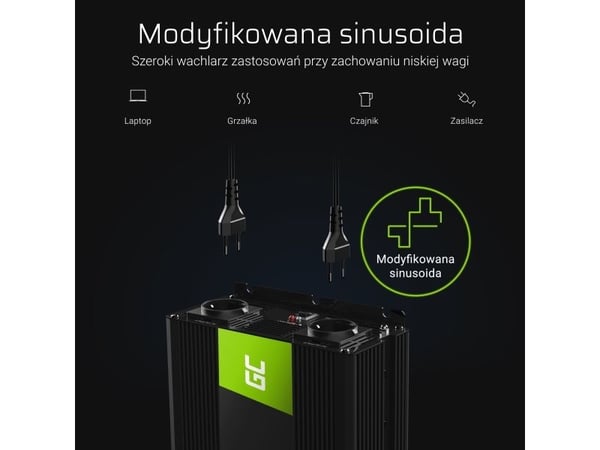 Green Cell INV24, Universell, Automatisk, 24 V, 1500 W, 230 V, DC-to-AC