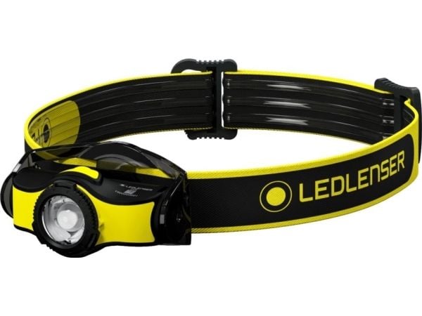 LEDLENSER Kompakt pandelampe med trinløs fokusering og to forskellige lysstyrker 200/20 lumen. Lev. Inkl. Batterier. IP54