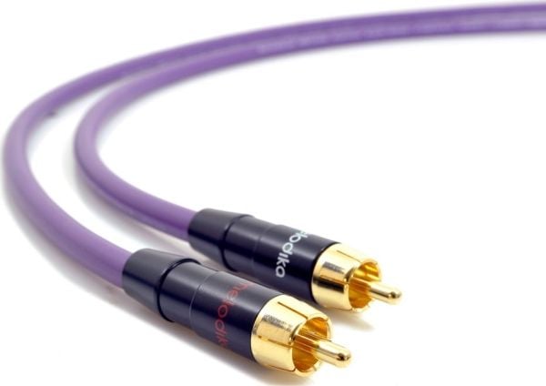 Melodika RCA-kabel (Cinch) x2 – RCA (Cinch) x2, 0,7 m lilla