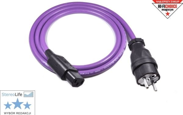 Melodika verkkokaapeli Melodika MDP10 Maadoitettu verkkokaapeli (verkko) 3x2.5mm2 (Schuko-IEC C13) - 1m