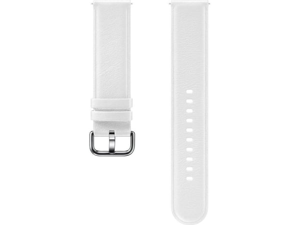 Samsung Leather Strap ET-SLR82 - Klokkestropp for smart armbåndsur - hvit - for Galaxy Watch Active 2
