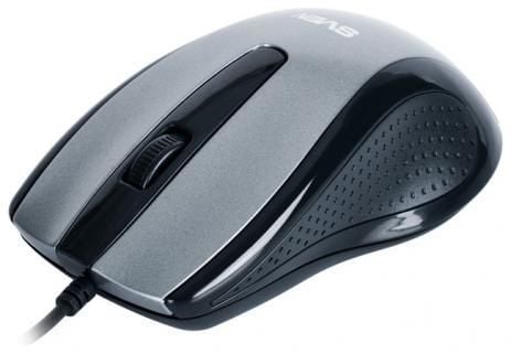 SVEN RX-515 Silent, Molempikätinen, Optinen, USB A-tyyppi, 800 DPI, Musta, Harmaa