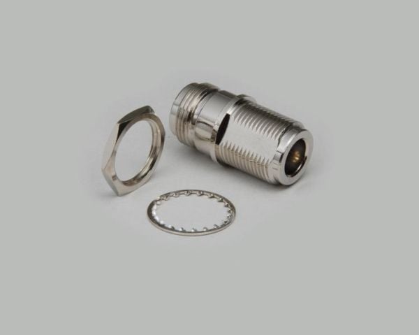 BKL Electronic 0404044, N jack, Hunkjønn/Hunkjønn, 50 O, Sølv, 0,035 g