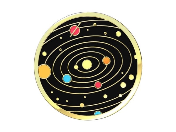 PopSockets Swappable PopGrip - Fingergrip/støtteben for mobiltelefon - Solar Flare Emalje - soludbrud