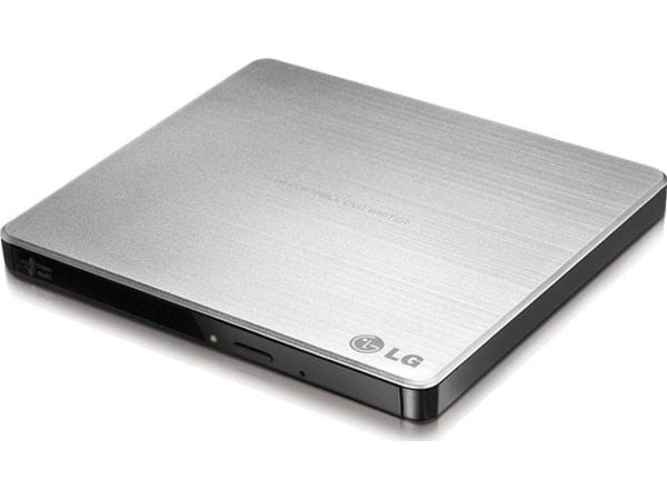 Hitachi-LG Data Storage GP60NS60 - Platestasjon - DVD±RW (±R DL) / DVD-RAM - 8x/6x/5x - USB 2.0 - ekstern - sølv