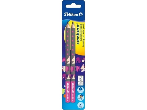 Pelikan 811170, B, Rosa, Triangulär, Blåsa, 2 styck