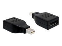 DeLOCK 65238, mini Displayport 1.2, Displayport, Musta