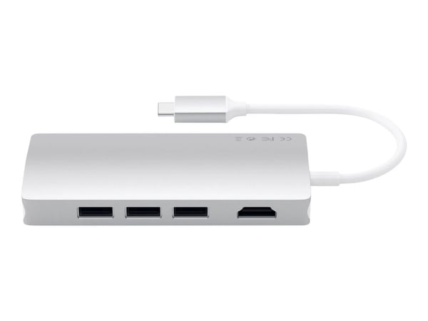Satechi Alumiininen moniporttisovitin V2 - Telakointiasema - USB-C / Thunderbolt 3 - GigE