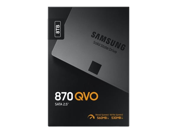 Samsung 870 QVO MZ-77Q8T0BW - SSD - kryptert - 8 TB - intern - 2.5" - SATA 6Gb/s - buffer: 8 GB - 256-bit AES - TCG Opal Encryption