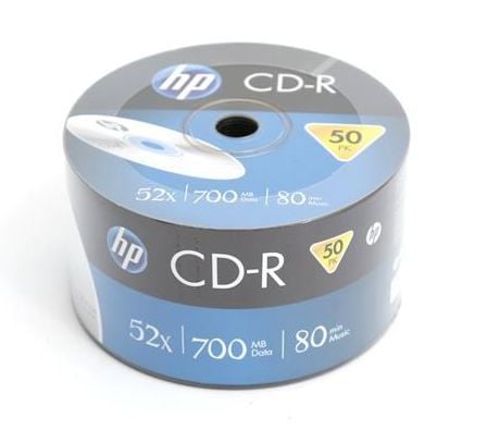 HP CRE00070, 52x, CD-R, 120 mm, 700 MB, Kakeboks, 50 stykker