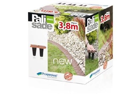 Prosperplast Palisade hage flat gråstein 12 cm x 3,8 m (IPAK2-405U)
