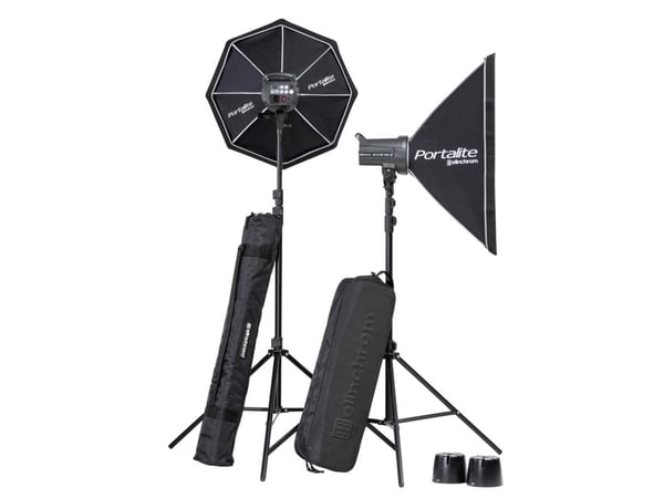 Elinchrom D-Lite RX 4 - Dual Monolight Kit - strobelampesett - 2 hoder x 1 lampe - 400 joule - AC
