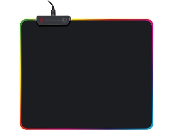 Varr Pro gaming musematte med LED-kantbelysning 250x300x4 mm svart