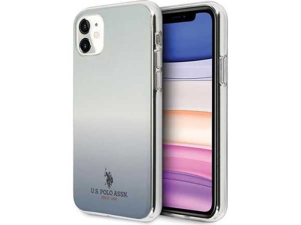 Deksel US Polo Assn US Polo USHCN61TRDGLB iPhone 11 blå/blå gradientmønstersamling