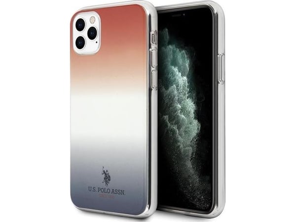US Polo Assn USHCN65TRDGRB iPhone 11 Pro Max telefondeksel blått gradientmønster