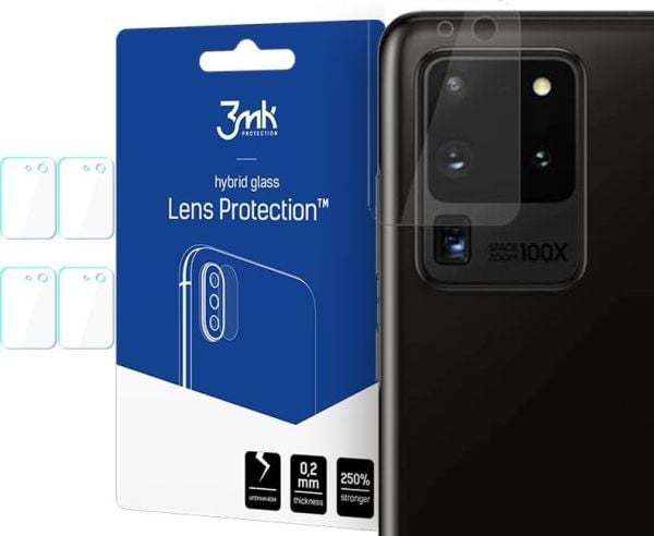 3MK HYBRID GLASS 3MK FLEXIBLE GLASS LENS SAMSUNG GALAXY S20 ULTRA FOR CAMERA 4 PCS standard