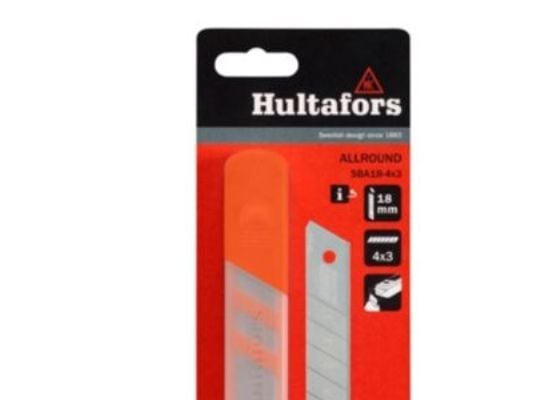 Hultafors knäckblad 18 mm - 4x3 blad, allround för plast, pap och avisolering av kablar