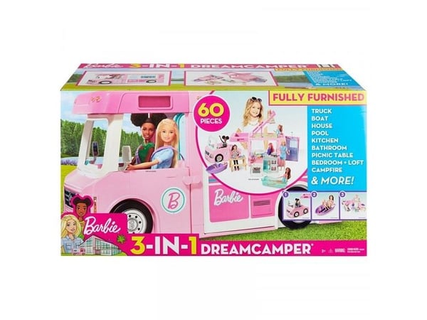 Barbie 3-in-1 DreamCamper -ajoneuvo ja tarvikkeet