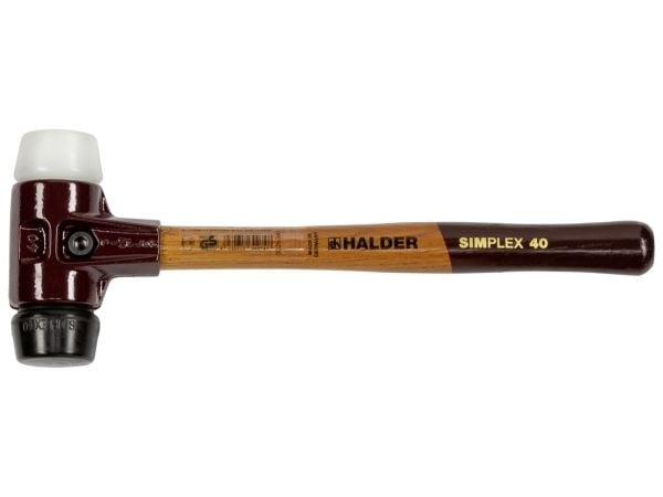 Halder SIMPLEX 3028.040 gummihammare ergonomiskt grepp, hård, mellanhård 650 g, 325 mm