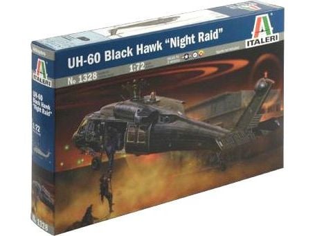 Italeri 1328, Rotorcraftmodell, Monteringssett, 1:72, UH - 60 Black Hawk, Luftfartøy til generelle formål, Flerfarget