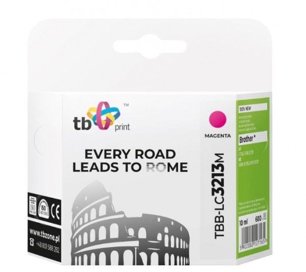 TB Print TBB-LC3213M, 10 ml, 600 sider, 1 stykker, Enkeltpakke